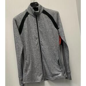 BGC Activewear Full Zip Jacket‎ Women's Medium gray/black Training Powermesh NEW